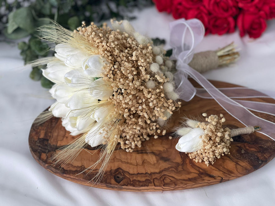 Bouquet Mariée « Tulipes blanche »